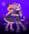 Size: 1389x1662 | Tagged: safe, artist:venusinta, amy rose, blaze the cat, cat, hedgehog, 2023, amy x blaze, blushing, cute, eyes closed, female, females only, goth, goth outfit, gothic lolita, holding hands, lesbian, lolita, shipping, skull, sonic speed simulator, sparkles