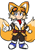 Size: 1443x2048 | Tagged: safe, artist:paper-scrap, miles "tails" prower, human, blue shoes, goggles, humanized, partially humanized, simple background, smile, solo, standing, transparent background