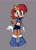 Size: 1494x2048 | Tagged: safe, artist:mychudlife, sally acorn, chipmunk, 2024, female, grey background, looking at viewer, mouth open, open smile, outline, simple background, smile, smiling at viewer, solo, standing, white outline