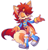 Size: 1423x1483 | Tagged: dead source, safe, artist:echaotix, elias acorn, cute, eliasabetes, eyes closed, mouth open, simple background, smile, solo, walking, white background