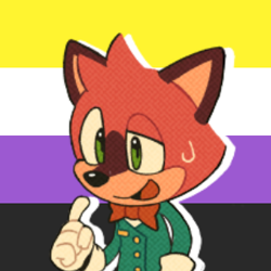Size: 300x300 | Tagged: safe, artist:coderiderr, barry the quokka, edit, icon, nonbinary, nonbinary pride, pride, solo