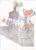 Size: 400x550 | Tagged: safe, artist:thunder-the-mouse, miles "tails" prower, oc, oc:thunder dark the hedgemouse, duo, eyes closed, jumping, mouth open, obtrusive watermark, open smile, smile, traditional media, watermark