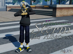 Size: 974x720 | Tagged: safe, artist:petite-neko-kitsune, storm the albatross, human, 3d, humanized, mmd