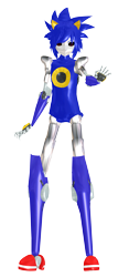 Size: 819x1752 | Tagged: safe, artist:univermangamangasimu, metal sonic, human, humanized, partially humanized, solo