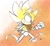 Size: 480x445 | Tagged: safe, artist:sarahlouiseghost, sonic the hedgehog, super sonic, clenched fists, frown, gradient background, looking offscreen, male, needs more jpeg, side view, signature, solo, sonic boom (tv), standing, super form