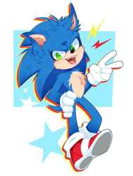 Size: 828x1093 | Tagged: safe, artist:chaoseclips, sonic the hedgehog, solo