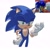 Size: 2048x2048 | Tagged: safe, artist:siralkali_, sonic the hedgehog, redraw, reference inset, sassy, shadow the hedgehog (video game), simple background, solo, white background