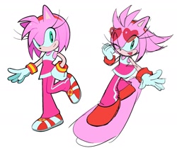 Size: 1800x1554 | Tagged: safe, artist:rodka_sth, amy rose, riders outfit, solo, sonic riders