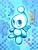 Size: 2143x2857 | Tagged: safe, artist:cityrun, chao, 2024, blue background, checkered background, neutral chao, solo