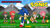 Size: 3840x2160 | Tagged: safe, artist:georgetheredengine15, amy rose, knuckles the echidna, miles "tails" prower, shadow the hedgehog, sonic the hedgehog, echidna, fox, hedgehog, dress, hammer
