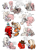 Size: 1676x2202 | Tagged: safe, artist:mushroomflood, cheese (chao), chocola (chao), cream the rabbit, knuckles the echidna, vanilla the rabbit, broken, english text, fanfiction art, flower crown, group, hat, hugging, knuckles' hat, purring, robot, speech bubble