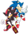 Size: 809x987 | Tagged: safe, artist:skcollabs, shadow the hedgehog, sonic the hedgehog, duo, transparent background