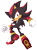 Size: 967x1301 | Tagged: safe, artist:skcollabs, shadow the hedgehog, hedgehog, blanket, fighting pose, looking at viewer, male, pose, solo