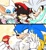 Size: 1000x1085 | Tagged: safe, artist:yotsumeddd, knuckles the echidna, miles "tails" prower, rouge the bat, shadow the hedgehog, silver the hedgehog, sonic the hedgehog, fur, group, sparkles