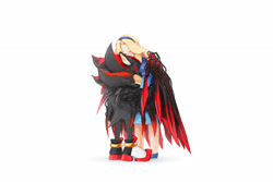 Size: 2700x1800 | Tagged: safe, artist:cloud-ya, maria robotnik, shadow the hedgehog, human, sonic x shadow generations, duo, hugging, simple background, white background, wings
