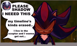 Size: 6000x3609 | Tagged: safe, artist:majindoodles, mephiles the dark, shadow the hedgehog, sonic x shadow generations, duo, english text, eyes closed, meme, smile, speech bubble