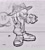 Size: 1837x2048 | Tagged: safe, artist:tsutsuuraurami, knuckles the echidna, 2018, crossover, duo, greyscale, hat, kirby, looking offscreen, monochrome, pencilwork, traditional media
