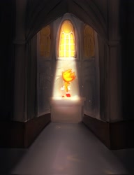 Size: 1574x2048 | Tagged: safe, artist:tamjeong_sonic, sonic the hedgehog, super sonic, from behind, indoors, solo, standing, super form, window