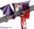 Size: 2048x1758 | Tagged: safe, artist:tamjeong_sonic, knuckles the echidna, rouge the bat, bat, echidna, blushing, commission, duo, flying, kiss, kiss on lips, knuxouge, shipping, simple background, standing, straight, white background