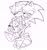 Size: 1912x2048 | Tagged: safe, artist:tamjeong_sonic, shadow the hedgehog, sonic the hedgehog, eyes closed, full body, gay, greyscale, hugging, hugging from behind, line art, monochrome, shadow x sonic, shipping, simple background, smile, wagging tail, white background