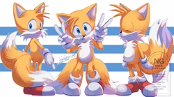 Size: 2048x1135 | Tagged: safe, artist:q__sci2, miles "tails" prower, solo