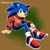 Size: 512x512 | Tagged: safe, ai art, artist:mobians.ai, sonic the hedgehog, hedgehog, blue fur, green eyes, male, shoes, socks, solo, sweater