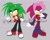 Size: 2048x1653 | Tagged: safe, artist:yuzusodamachine, manik the hedgehog, sonia the hedgehog, brother and sister, duo, gender swap