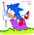 Size: 826x844 | Tagged: safe, artist:loopd33loop, sonic the hedgehog, sonic spinball, acid, paddle, solo