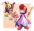 Size: 1987x1772 | Tagged: safe, artist:echaotix, nicole the hololynx, sally acorn, cosplay, crossover, princess zelda (zelda), the legend of zelda, the legend of zelda: echoes of wisdom, tri (zelda), tri rod