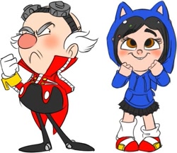 Size: 487x420 | Tagged: safe, robotnik, sonic the hedgehog, cosplay, king candy (wreck-it ralph), vanellope von schweetz (wreck-it ralph), wreck-it ralph (series)