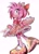 Size: 1500x2111 | Tagged: safe, artist:zeepgalae, amy rose, dulce amy, looking offscreen, simple background, smile, solo, watermark, white background