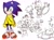 Size: 2054x1500 | Tagged: safe, artist:tamjeong_sonic, amy rose, knuckles the echidna, miles "tails" prower, robotnik, sonic the hedgehog, aged down, alternate outfit, bag, chaos emerald, child, group, kindergarten uniform, lying down, school uniform, shirt, shorts, sleeping