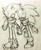 Size: 1694x2048 | Tagged: safe, artist:0mu_raiu1013, shadow the hedgehog, sonic the hedgehog, blushing, duo, gay, greyscale, heart, holding hands, monochrome, scarf, shadow x sonic, shipping, smile, standing, traditional media