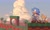 Size: 2048x1215 | Tagged: safe, artist:rmmmrn, miles "tails" prower, sonic the hedgehog, green hill zone, 2024, abstract background, classic sonic, classic sonic (universe), classic tails, clouds, cute, duo, grass, looking offscreen, loop, palm tree, sitting, smile, standing