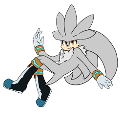 Size: 1670x1670 | Tagged: safe, artist:wanteddabutter, silver the hedgehog, 2024, cute, flat colors, flying, looking at viewer, silvabetes, simple background, smile, solo, transparent background