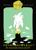 Size: 411x578 | Tagged: safe, artist:34_6, silver the hedgehog, hedgehog, back view, english text, from behind, green background, japanese text, male, paper, simple background, solo, standing, text