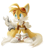 Size: 800x903 | Tagged: safe, artist:nonananana, miles "tails" prower, fox, hand on hip, holding something, lineless, looking offscreen, looking up, male, simple background, smile, solo, sonic boom (tv), standing, white background, wrench