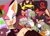 Size: 1246x905 | Tagged: safe, artist:yotsumeddd, e-123 omega, rouge the bat, shadow the hedgehog, halloween, trio