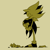 Size: 400x400 | Tagged: semi-grimdark, artist:34_6, sonic the hedgehog, super sonic, dark form, dark sonic, decapitated head, decapitated limb, decapitation, duo, eyes closed, holding something, self paradox, severed head, simple background, standing, super form, yellow background
