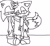 Size: 639x594 | Tagged: safe, artist:sontailss, miles "tails" prower, sonic the hedgehog, 2012, age difference, base used, black and white, duo, gay, hand on another's arm, lidded eyes, line art, looking at each other, ms paint, shipping, smile, sonic x tails, standing