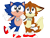 Size: 3072x2304 | Tagged: safe, artist:dragon22551, miles "tails" prower, sonic the hedgehog, sonic underground, 2023, alternate universe, au:sonic underground, cute, duo, floppy ears, looking up, necklace, smile, standing