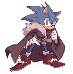 Size: 1458x1485 | Tagged: safe, artist:halpdevon, sonic the hedgehog, 2019, alternate outfit, alternate universe, solo