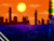 Size: 800x600 | Tagged: safe, artist:lucasflicky, oil ocean zone, sonic the hedgehog 2, 2009, landscape, lens flare, no characters, signature, sun