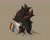 Size: 2048x1648 | Tagged: safe, artist:paraosmicence, shadow the hedgehog, hedgehog, 2024, beige background, facepalm, flag, frown, head in hand, holding something, male, meme, pride, pride flag, simple background, sitting, solo