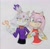 Size: 2000x1972 | Tagged: safe, artist:sonix_art, amy rose, blaze the cat, cat, hedgehog, 2024, amy x blaze, amy's halterneck dress, dress, female, females only, fire, flame, heart, heart hands, lesbian, looking at viewer, one eye closed, shipping, traditional media