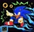 Size: 2048x1916 | Tagged: safe, artist:best_j_monster, sonic the hedgehog, hedgehog, 2024, black background, looking at viewer, male, monitor, outline, pointing, ring, ring monitor, simple background, smile, solo, solo male, top surgery scars, trans male, transgender