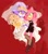 Size: 1337x1528 | Tagged: safe, artist:_bomb_chan_, amy rose, blaze the cat, cat, hedgehog, 2024, amy x blaze, bouquet, cute, duo, echo background, female, females only, flowers, heart, lesbian, looking at viewer, mouth open, shipping, wedding dress