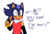 Size: 863x592 | Tagged: safe, artist:emthimofnight, oc, oc:stellar the hedgehog, hedgehog, blushing, camilla x stellar, dialogue, english text, lesbian, magical gay spawn, oc x oc, parent:shadow, parent:sonic, parents:sonadow, shipping, shrunken pupils, simple background, solo, white background