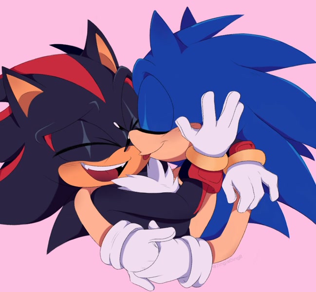 19714 - safe, artist:jingleding0, shadow the hedgehog, sonic the hedgehog, 2024, blushing, bust, cute, duo, eyes closed, gay, heart, holding each other, holding hands, licking, licking face, mouth open, pink background, shadow 19714 - safe, artist:jingleding0, shadow the hedgehog, sonic the hedgehog, 2024, blushing, bust, cute, duo, eyes closed, gay, heart, holding each other, holding hands, licking, licking face, mouth open, pink background, shadow