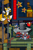 Size: 2000x3000 | Tagged: safe, artist:ghost-nebula, miles "tails" prower, robotnik, sonic the hedgehog, human, metropolis zone, sonic the hedgehog 2, abstract background, asteron, badnik, clenched teeth, cogwheel, corkscrew, flat colors, group, looking offscreen, looking up, robot, shellcracker, treads